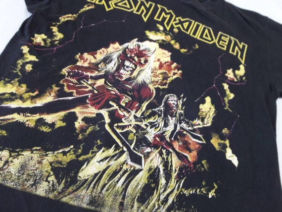 Vintage 1998 Iron Maiden T-Shirt Heavy Metal Moto… - image 2