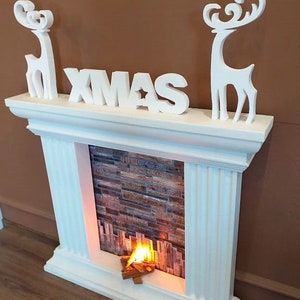 Chimenea EPS/Chimenea falsa/Chimenea falsa//Chimenea decorativa/Chimenea de Navidad/ Marco de chimenea/ Cheminée decorative / Künstlicher Kamin
