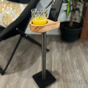 Minimalist Side Table, Mini side table, Cup and Phone-Holder, Glass holder, Side Table, Phone Holder, Modern individual side table