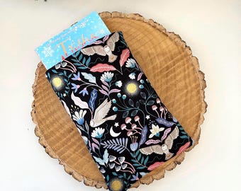 Magical Woodland Owl Book Sleeve | Mushroom Book Pouch UK Handmade