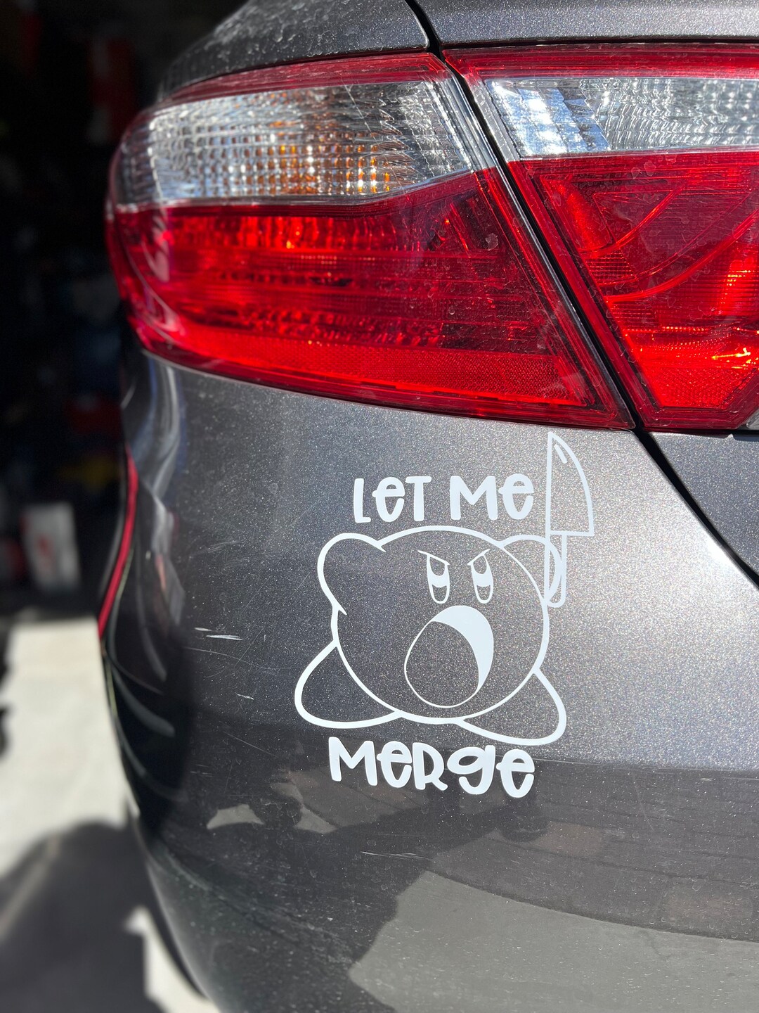 Kirby Let Me Merge Car Decal / Car Decal / Decal / Frog Etsy
