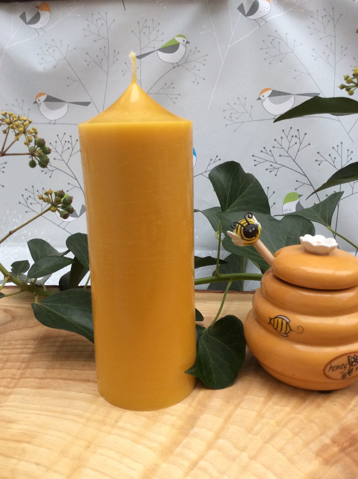 Church Candle Beeswax Table Pillar made with 100 beeswax in Etsy