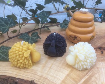 Beeswax Sheep Candle Gift Set: Handmade in Devon, Natural Colors