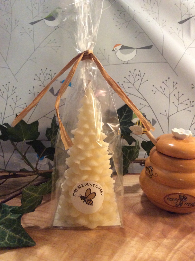 Christmas Tree 100 Beeswax Candle Made in Devon Gift Etsy UK