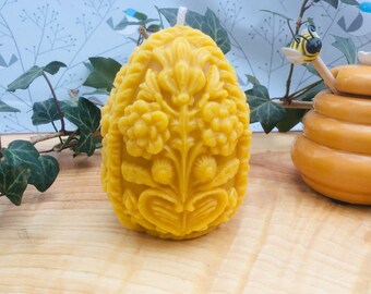Faberge Egg Beeswax Candle with Bee Pin - 10cm - Handmade