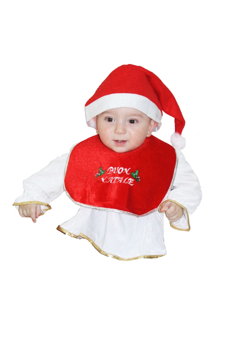 Santa Hat With Newborn Bavette Christmas Accessory Pegasus
