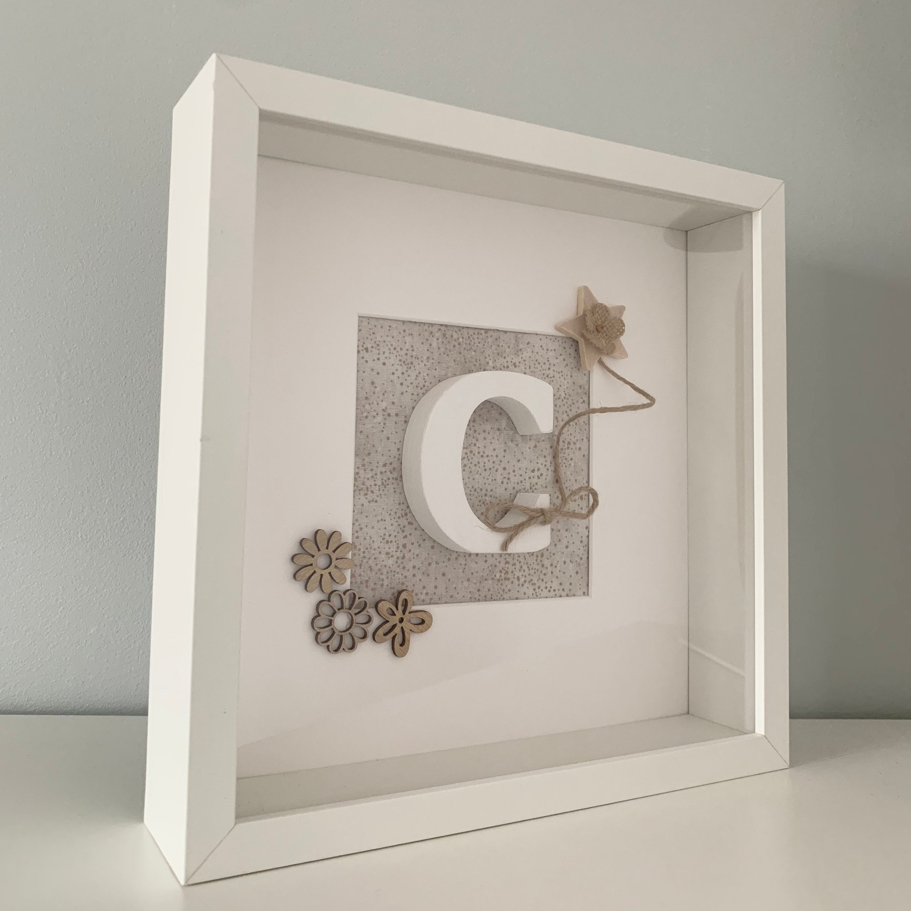 Cadre Personnalisé Lettre Prénom Bébé Scrabble Décoration Chambre Cadeau Naissance Baptême