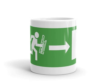 Exit_Keytar - White glossy mug