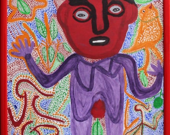 ANTILHOMME wore loas Haiti Haitian artist unique painting