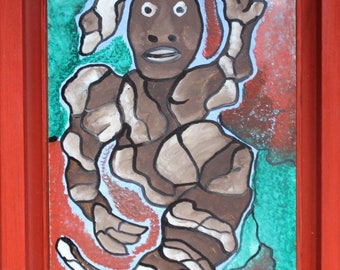 Gelin Buteau Haiti art folk primitive naif mermaid idol voodoo art