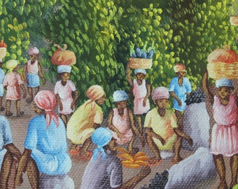 Ceneac Rosemond haiti market women landscape memorabilia