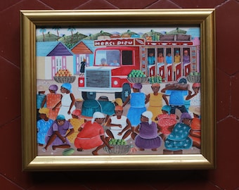 Evans Lumarc Haiti Haitian Tap-Tap Market