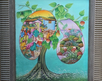 Tree of Life, Original Acrylic Painting by Haitian artist, Denis Rousseau