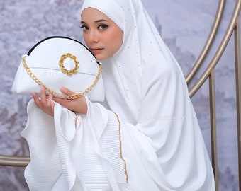 Zalina Series Exclusive 3in1 Luxury Adult Mukena Muslim Prayer Dress, Women Prayer Outfit, Muslim Prayer Clothes, Salah Prayer outfit