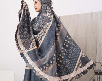 Mukena adulte en soie Zamora, tenue de prière musulmane, tenue de prière musulmane, tenue de prière, vêtements de prière musulmans, vêtements de prière pour femmes