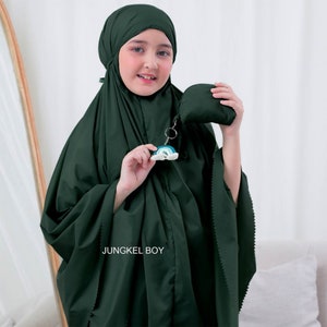 Minibolsa de viaje para niños Mukena, serie coreana, paracaídas, vestido de oración musulmán, atuendo de oración musulmán, ropa musulmana