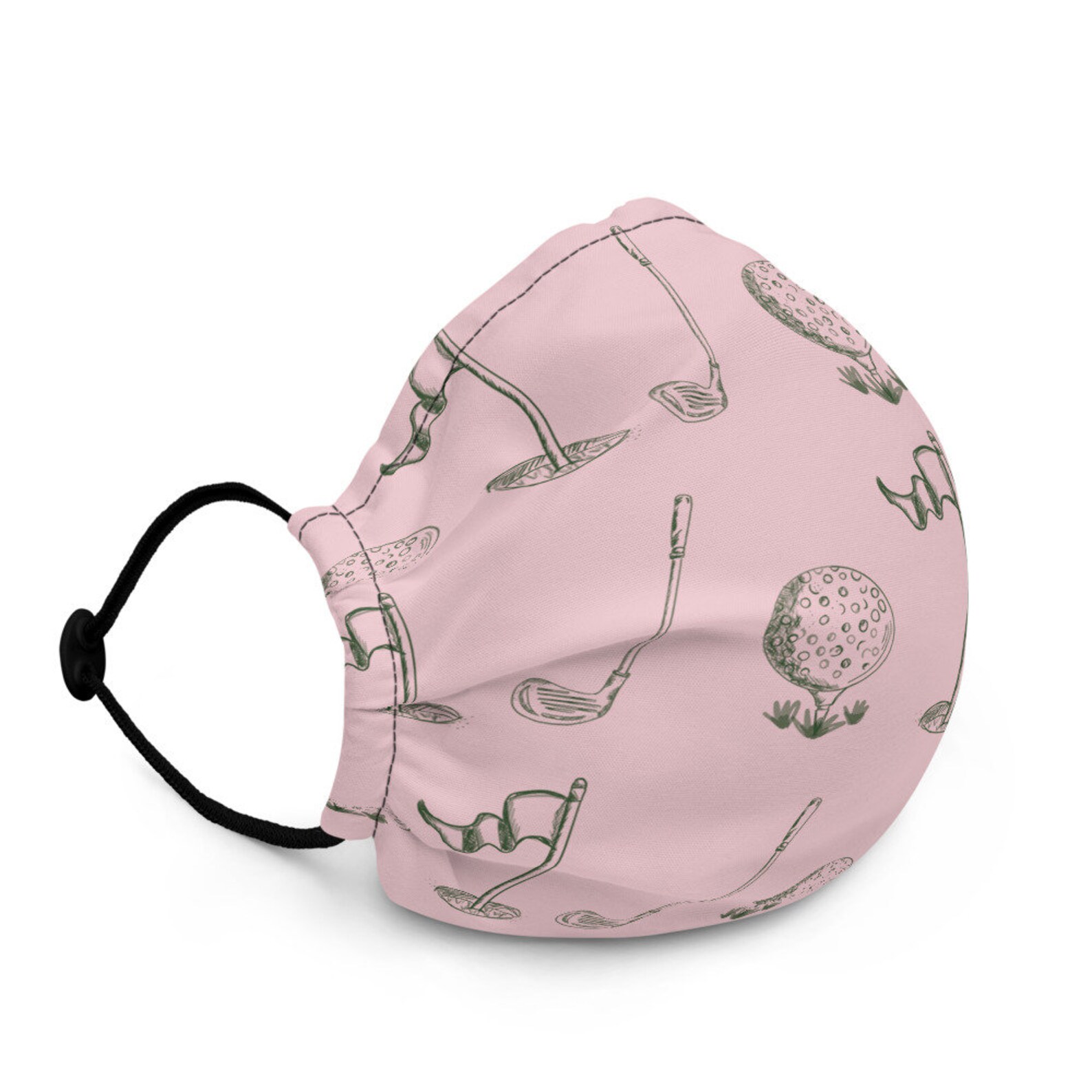 Golf Print Premium Face Mask Etsy