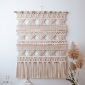 Large macrame wall hanging, Geometric fiber art, XXL Contemporary wall hanging, Modern macrame tapestry,  MIVA