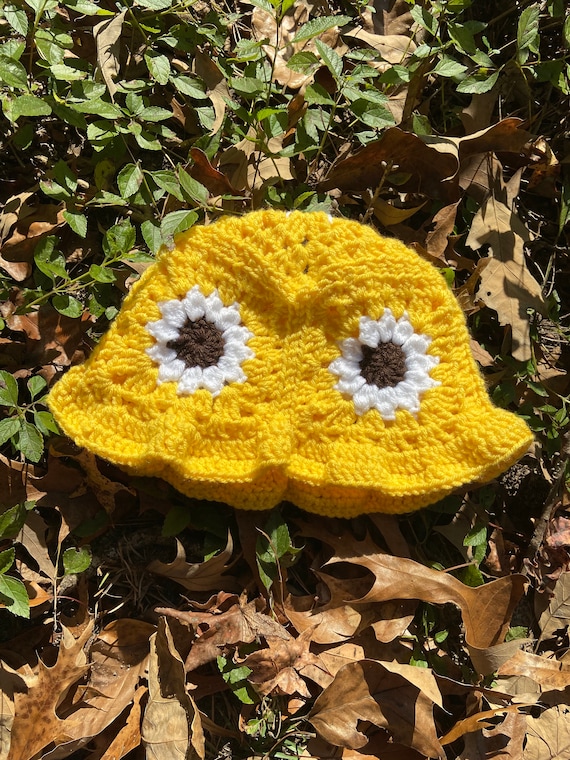 Flower Crochet Bucket Hat Harry Styles 