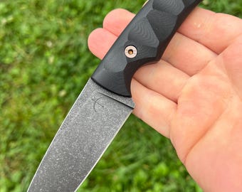 Custom Everyday Carry Knife - G10 Handle & Kydex Sheath - Handmade Fixed Blade for Outdoors, Camping, and EDC