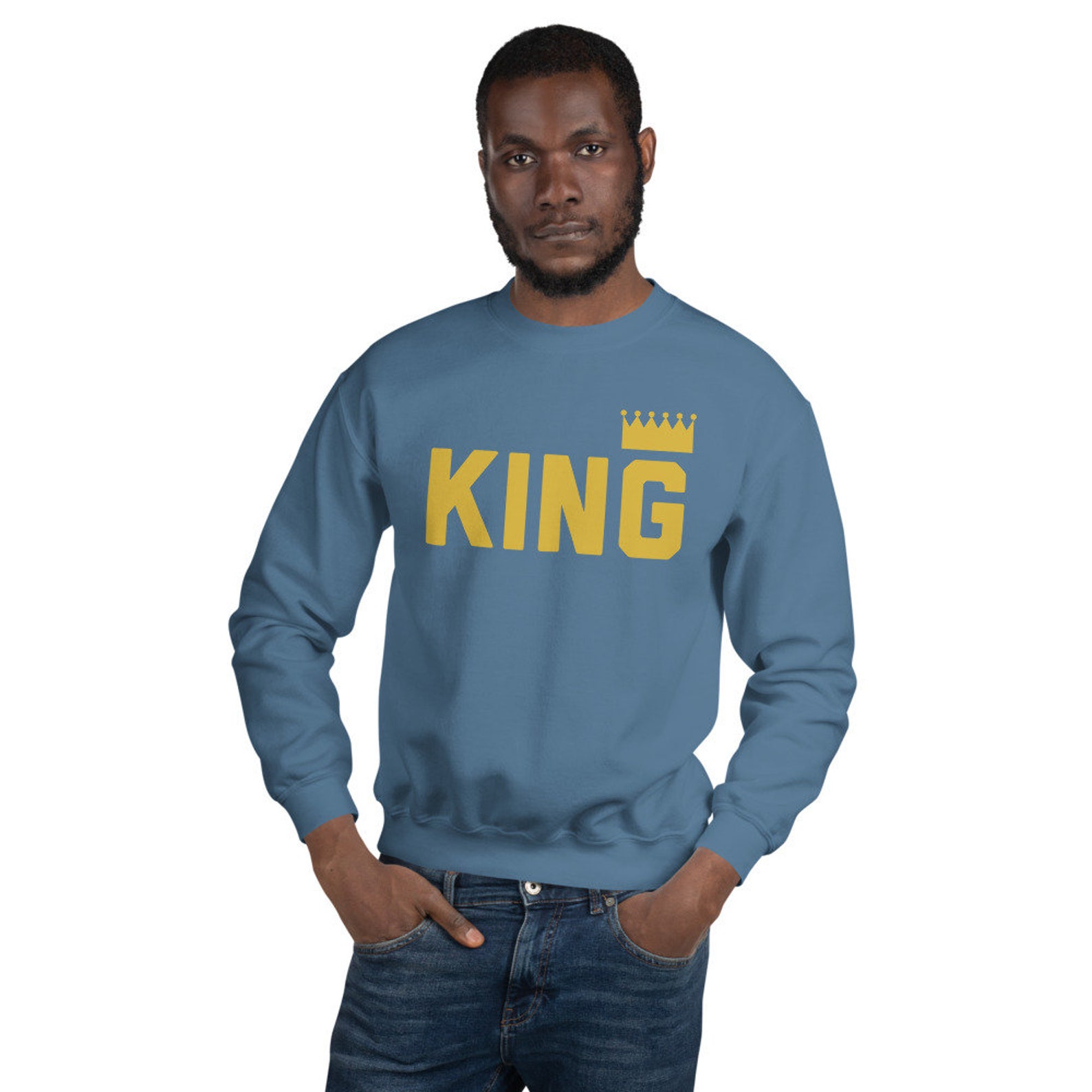 King Sweatshirt Black Royalty Unisex Heavy Blend Hooded Etsy