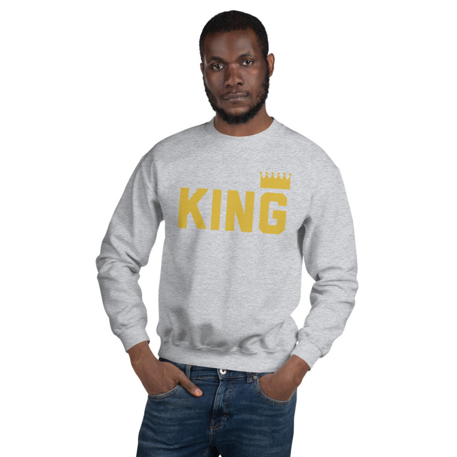 King Sweatshirt Black Royalty Unisex Heavy Blend Hooded Etsy