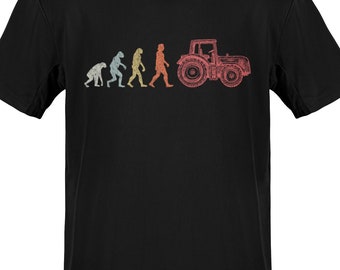 Retro Evolution Tractor Camisa Granjero Camisa Evolución Agricultura Camiseta Tractor Camiseta Vintage Agricultura Regalo