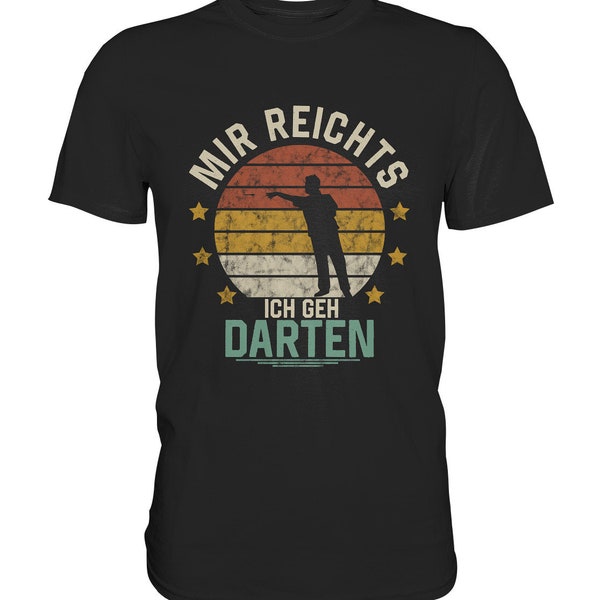 Retro Vintage Darts Dart Darten Tshirt T-Shirt Shirt