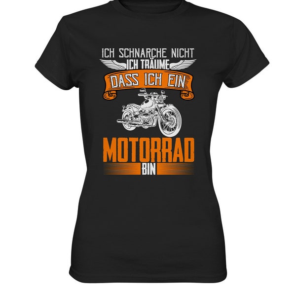 Ich schnarche nicht Biker Motorrad Tshirt T-Shirt Shirt