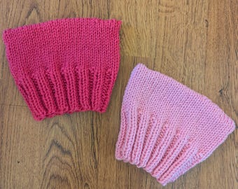 Chunky Pink Pussy Hat, mulesing-free wool