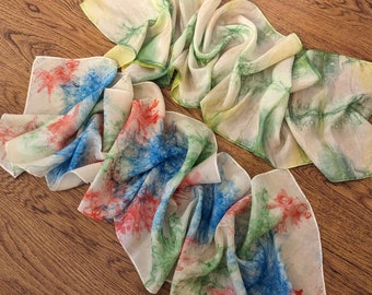 Hand-dyed Silk Scarf