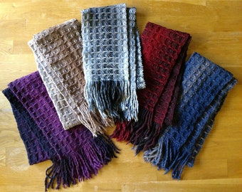 Merino Wool Waffle Weave Scarf