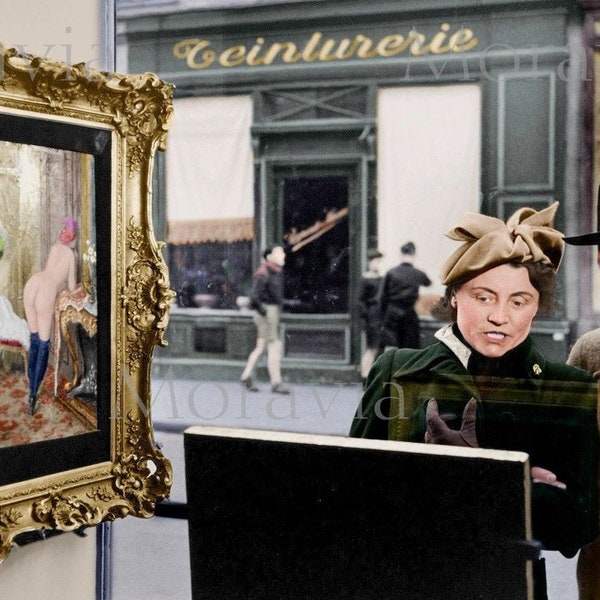 Photograph, "The antique dealer's window", Paris, 1947 / Homage to Robert Doisneau / 15 x 20 cm / 5.91 x 7.87 inch.