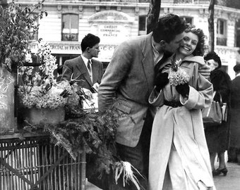 Photographie, "Les jonquilles", Paris, 1954    /   Hommage à Robert Doisneau   /   5,91 x 7,87 inch.   /   15 x 20 cm