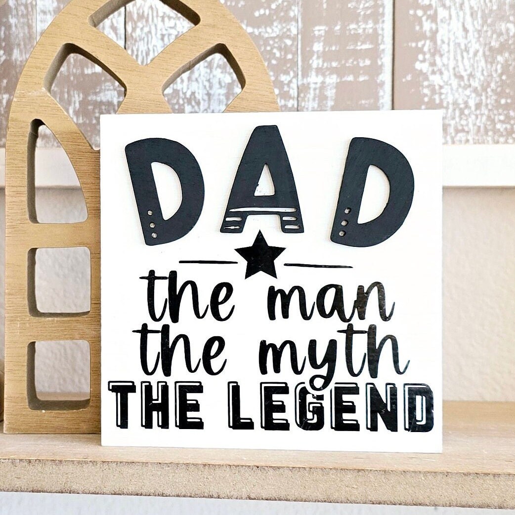 Pop Daddy Signs Fathers Day Minis, Laser Cut Wood Signs, Poppa, Grandpa, Dad, Daddy - Etsy