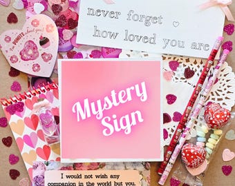 Valentine's Day Gift Bag | Handmade Decor, Mystery Sign & Treats