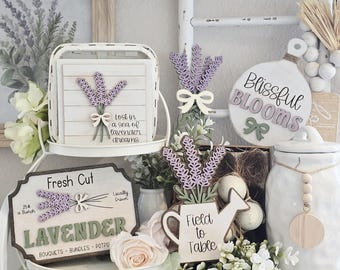 Handmade Lavender Wood decor: Farmhouse Decor/ Spring decor/ Summer decor