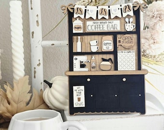 Farmhouse style Coffee bar shelf sitter