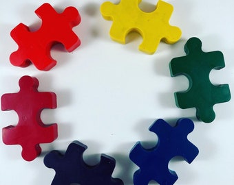 Puzzle Crayon Box Etsy