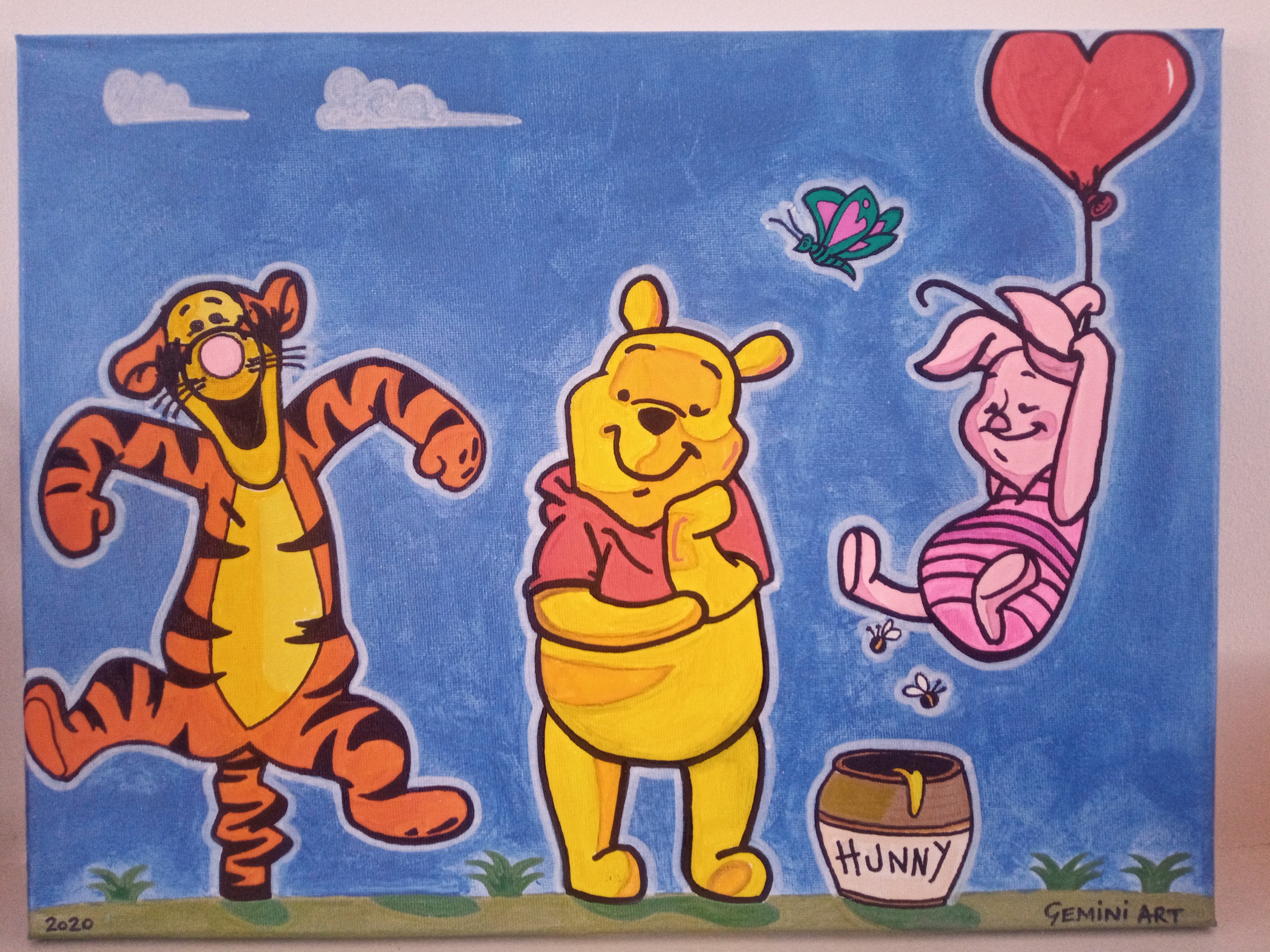 Winnie the Pooh and Friends Hand Painted Original Etsy