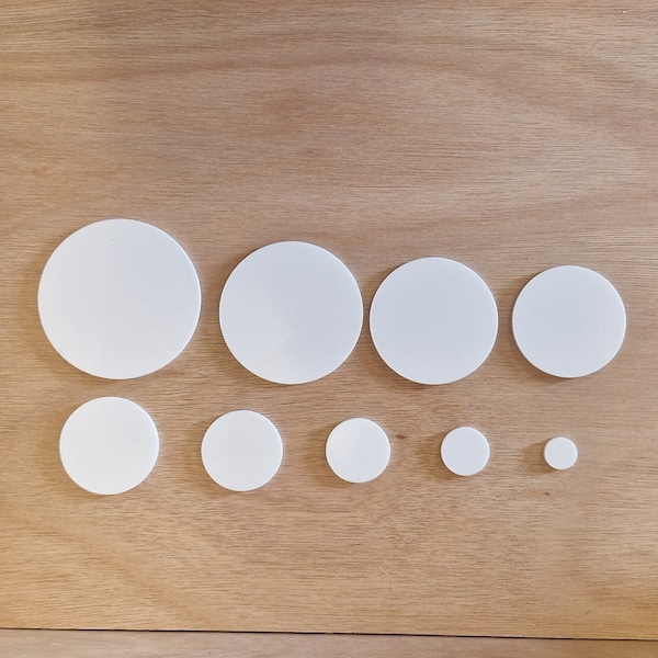 Acrylic Circle Blanks: 3mm Cast Acrylic Craft Discs