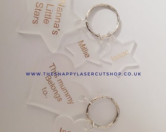 Acrylic Heart & Star Blanks: Laser Cut Keyring Craft Supplies