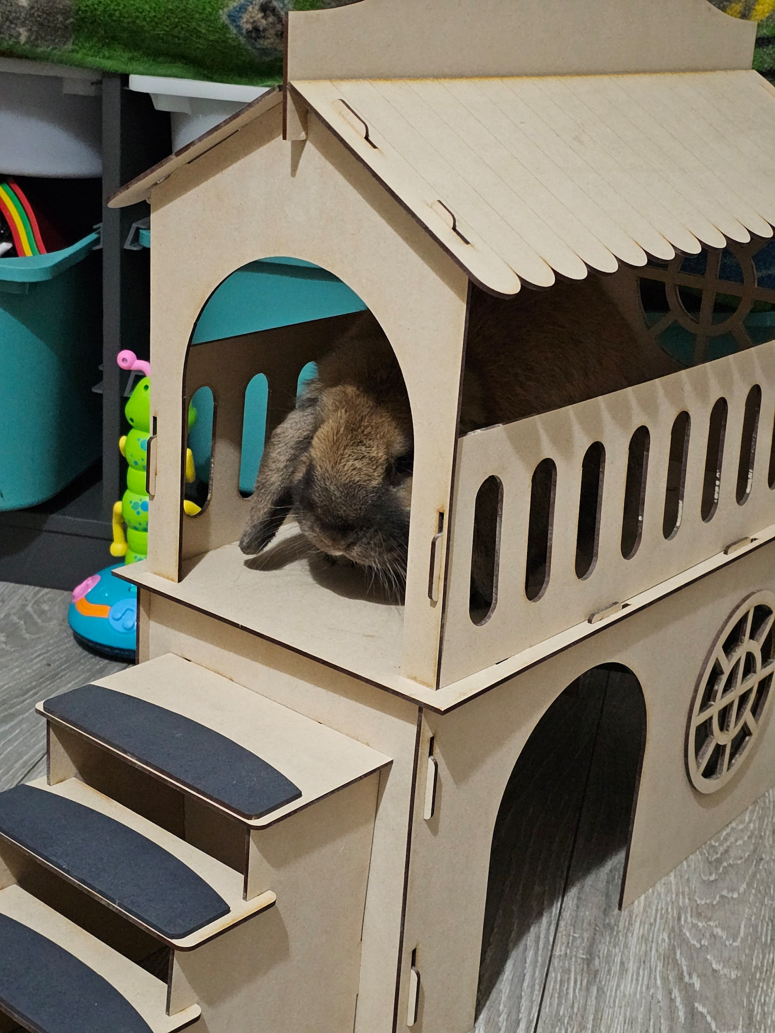 Personalized Bunny House: MDF Rabbit Play Home - Etsy