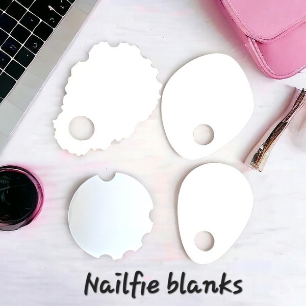 Nailfie acrylic blank, acrylic blanks,vinyl blanks sublimation blanks, acrylic supplies, acrylic shapes, nail props, 4 designs