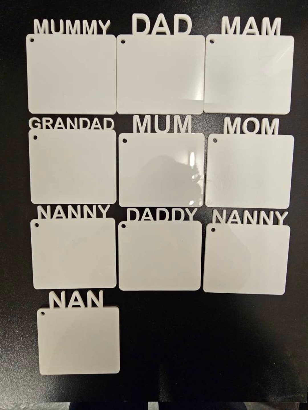 Acrylic Blank Family Key Ring Blanks, Acrylic Shapes, Sublimation