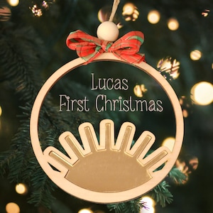 Personalised sun bauble, Boho sun, Christmas, nursery, gift, rustic, personalised gift.