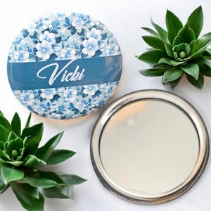 Taschenspiegel, Taschenspiegel, Taschenspiegel, Blumen Thema, Kosmetikspiegel, personalisiertes Geschenk, Brautjungfern Geschenk, Muttertagsgeschenk