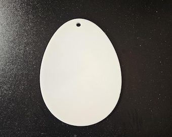 Acrylic Egg Blanks: Easter Tag, Craft Shapes (10cm)