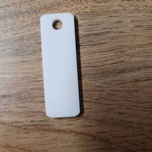 Rectangle number plate keyring blanks, acrylic blank, fathers day gift blanks. Pack of 10