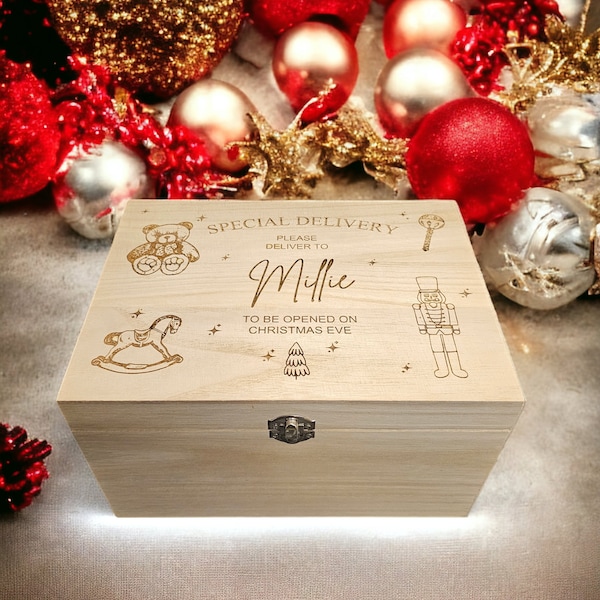 Personalised Christmas eve box, Christmas eve box, engraved Christmas eve box, Christmas box, personalised gift